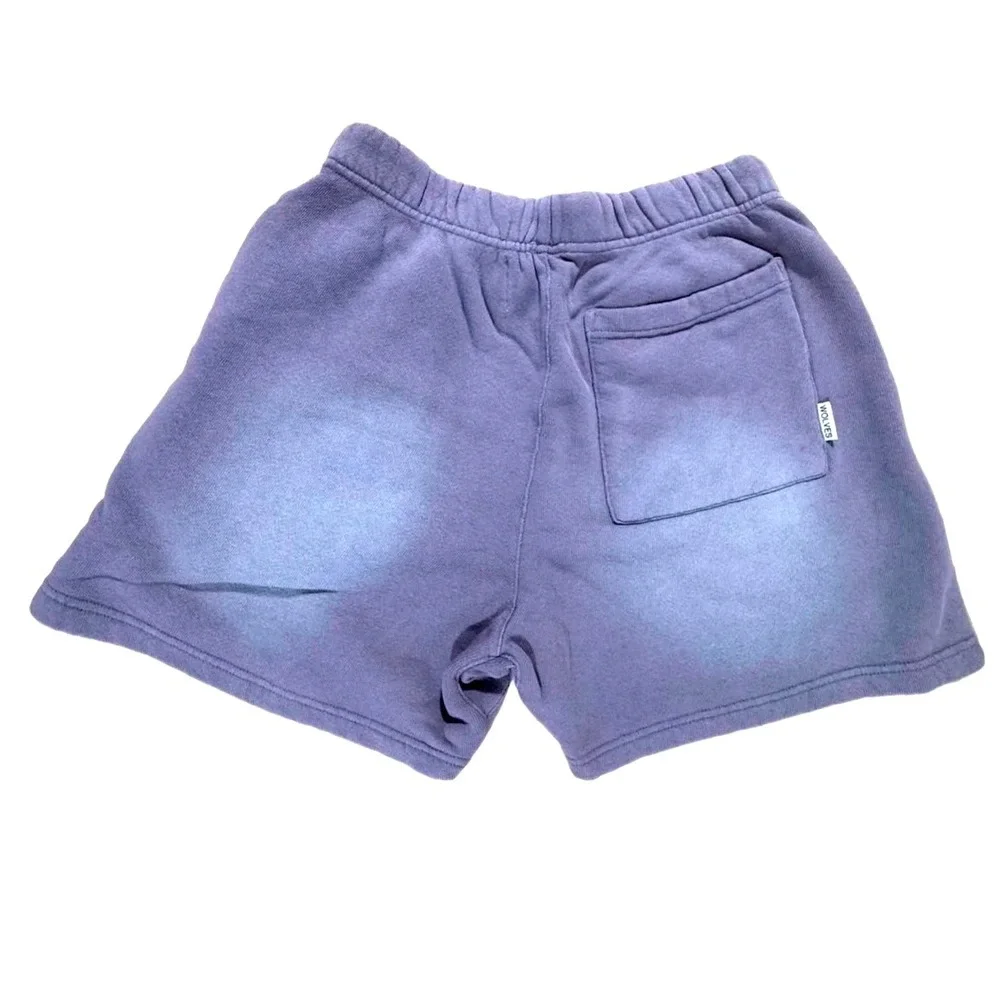 Darc Sport IYKYK Patched She Premium Oversized Sweat Shorts Iris Sun Fade Small